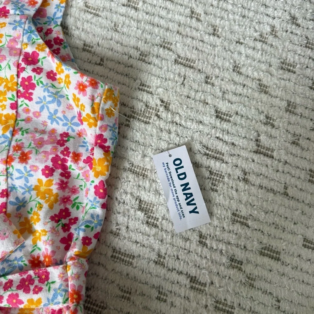 NWT Old Navy Multicolor Girls Floral Kids Romper M (8)